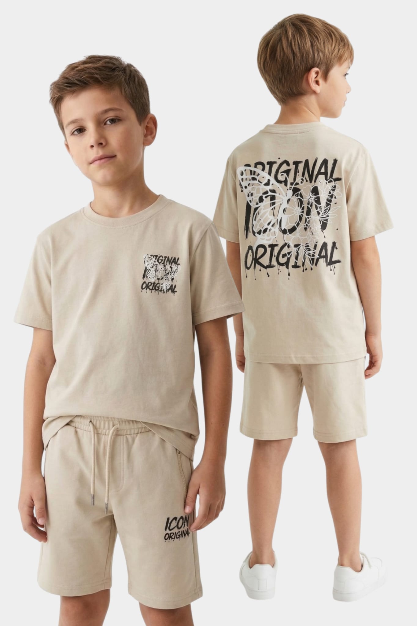 ICON Original Kids BL1030-4 – Zand – t-shirtset voor kids