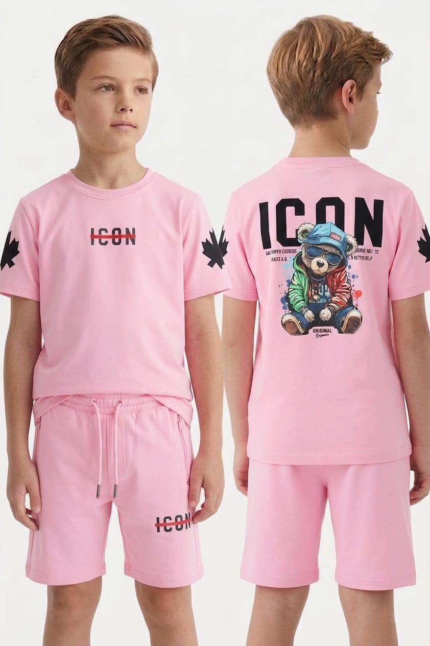 ICON Original Kids BBL1037-11 – Roze – t-shirtset voor kids
