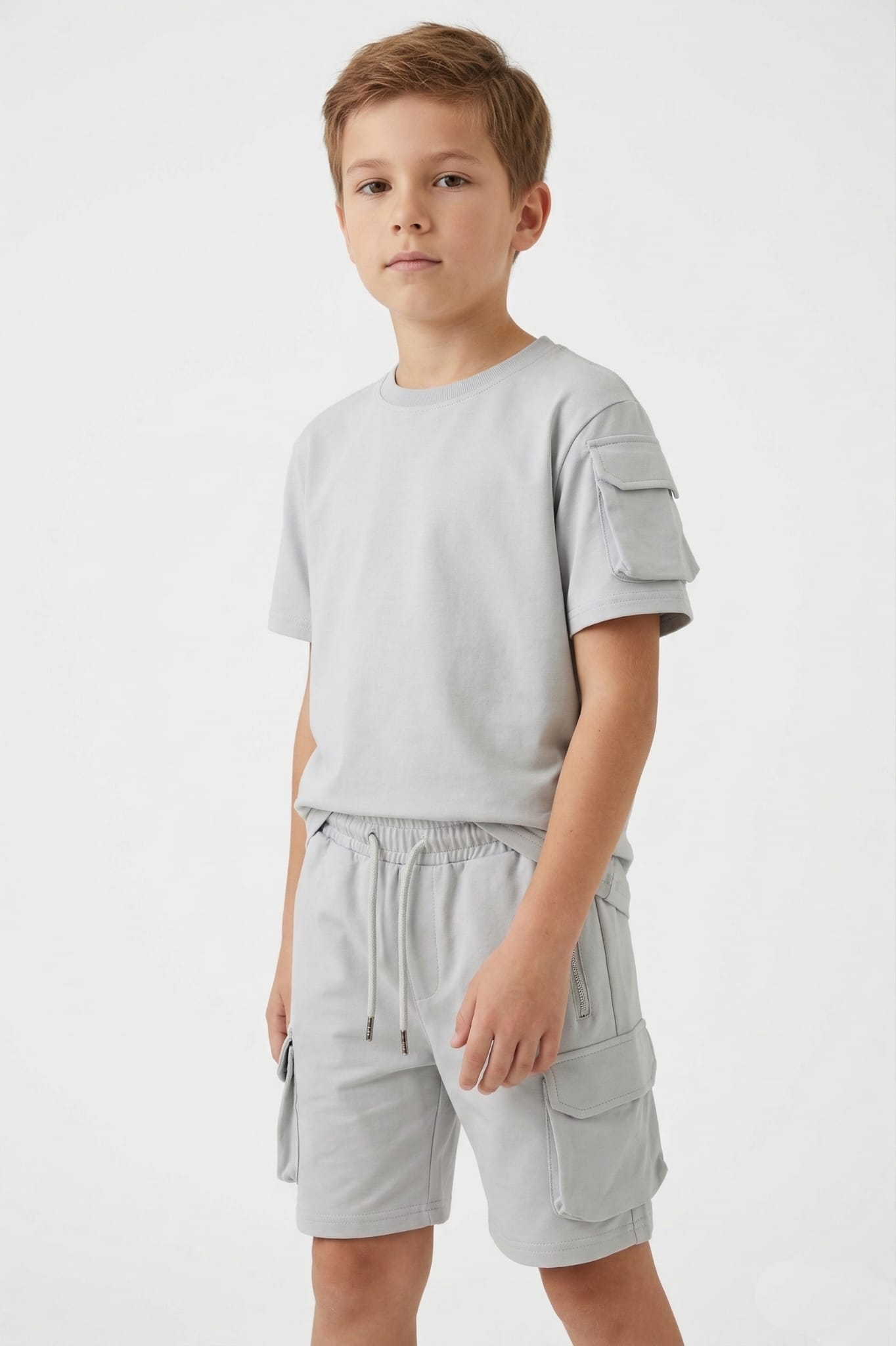 ICON Original Kids BL1038-5 – Grijs – t-shirtset voor kids