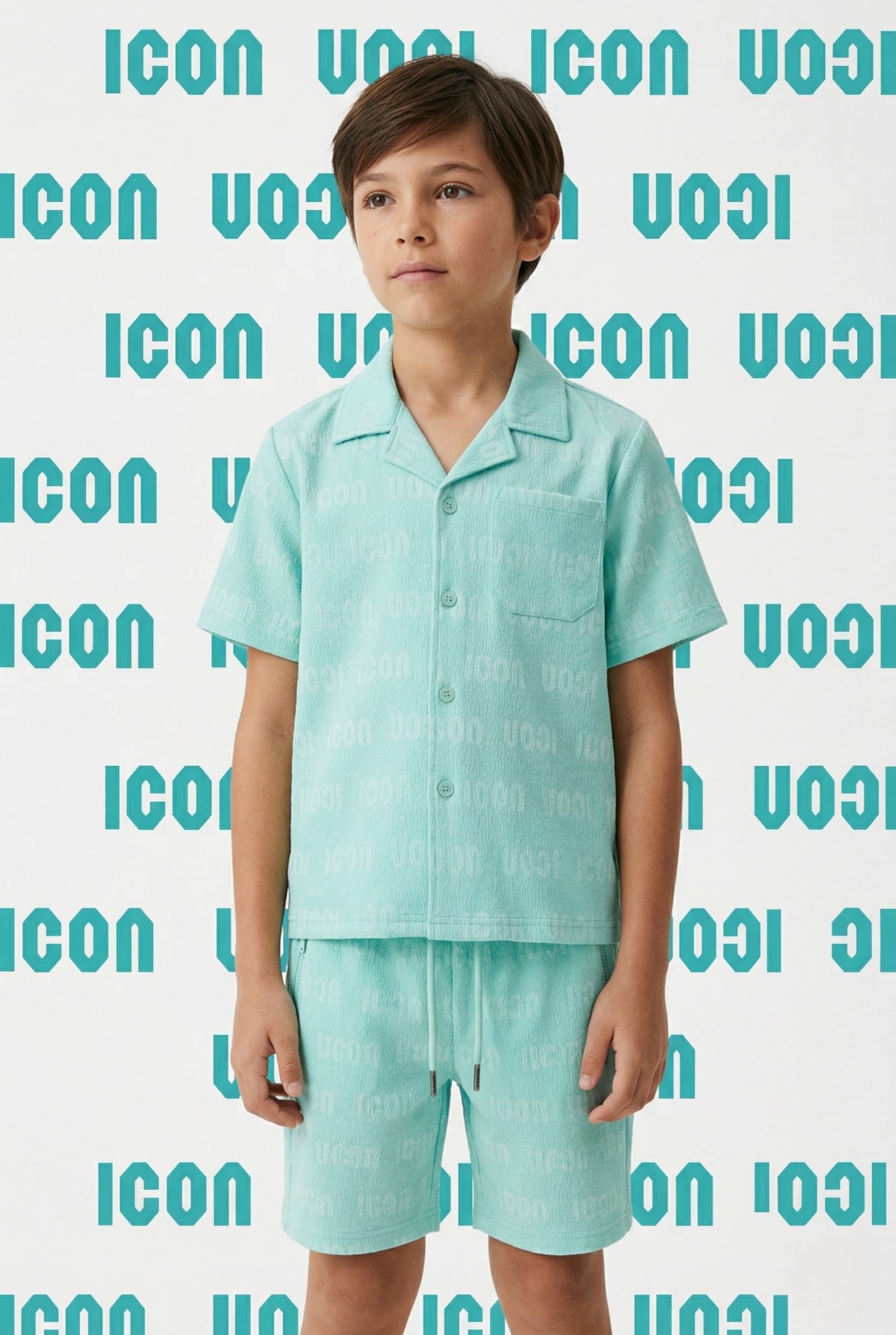 ICON Original Kids BL1066-10 – Mintgroen – overhemdset voor kids
