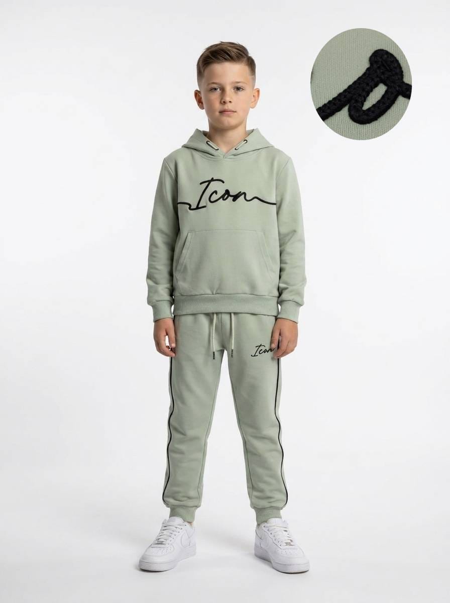 ICON Original Kids BL1135-4 – Saliegroen – joggingpak voor kids