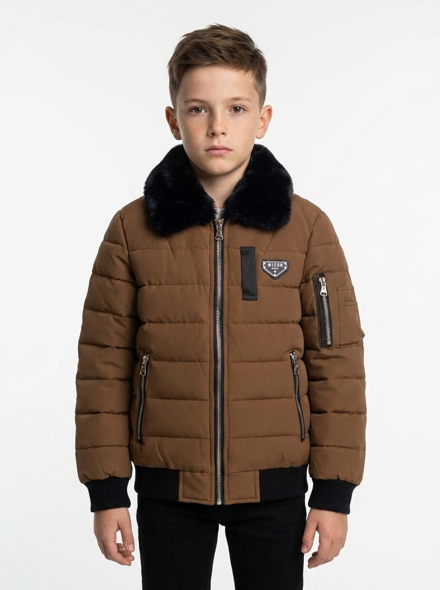 ICON Original Kids DG2601-3 – Bruin – jas voor kids