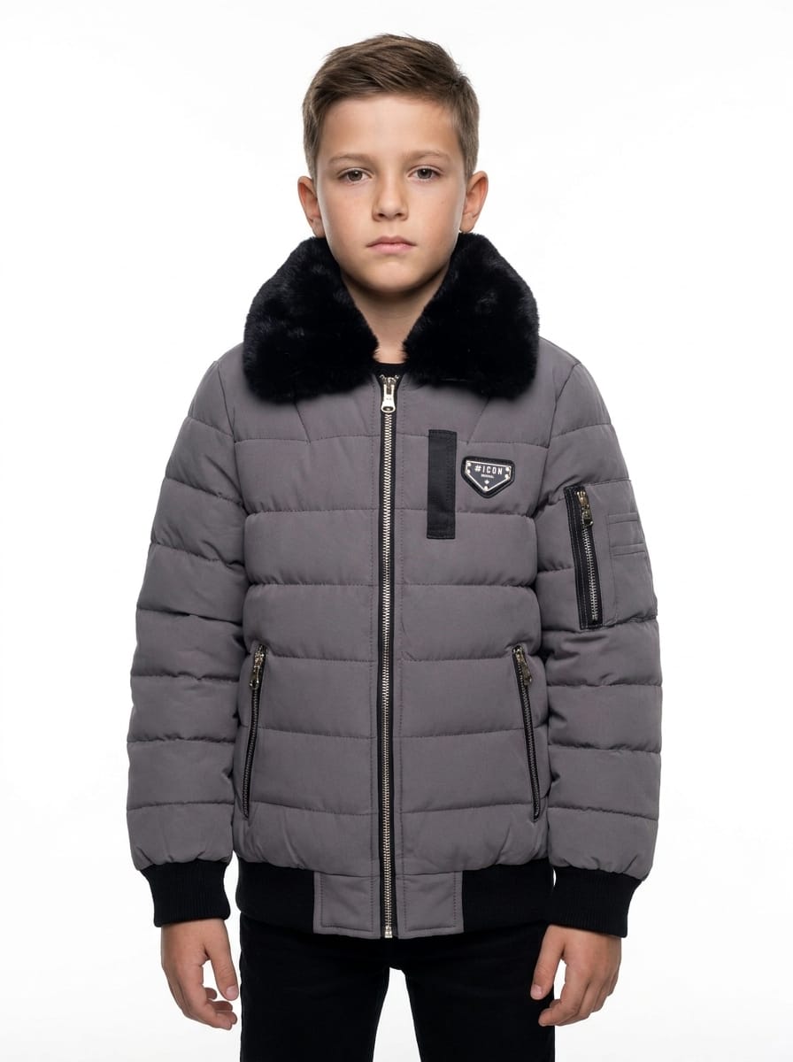ICON Original Kids DG2601-4 – Grijs – jas voor kids
