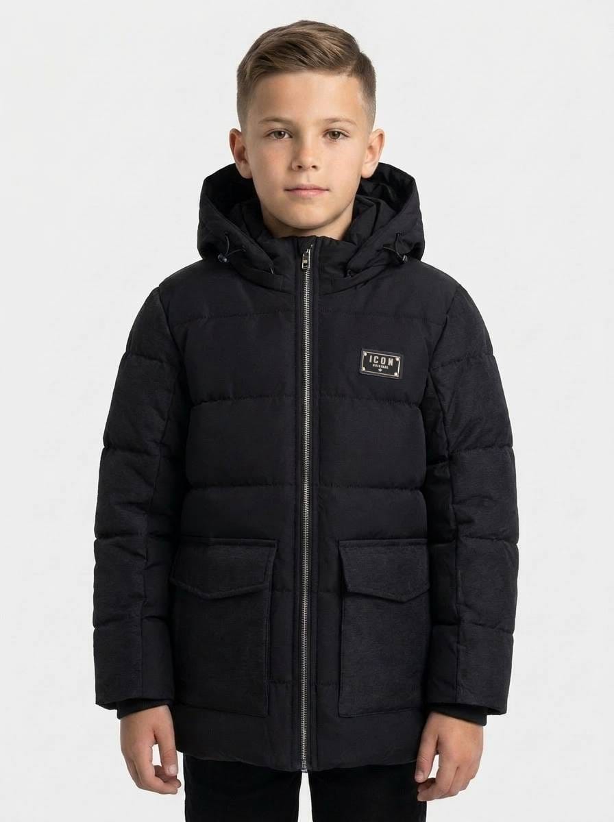 ICON Original Kids DG2658-1 – Zwart – parka voor kids