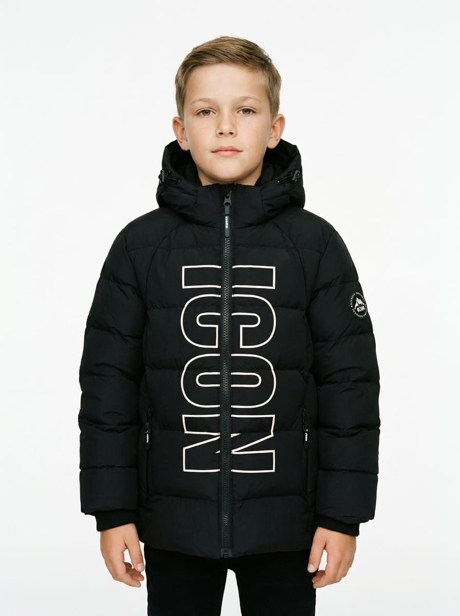 ICON Original Kids KK1356-1 – Zwart – jas voor kids