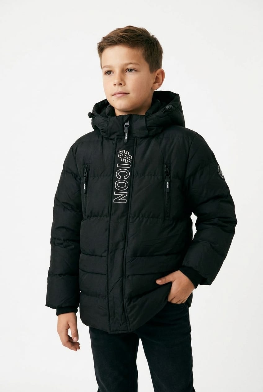ICON Original Kids KK1358-1 – Zwart – jas voor kids