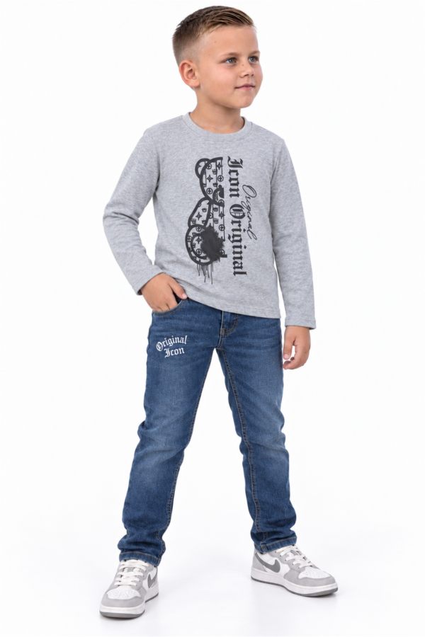 ICON ORIGINAL BL969-2 GREY – trui met broek-set voor kids
