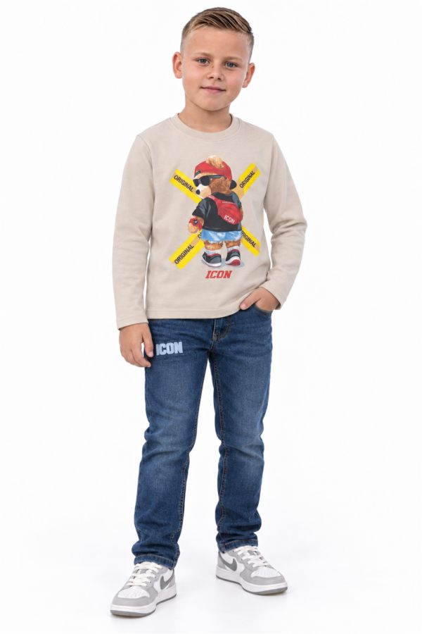 ICON ORIGINAL BL970-3 BEIGE – trui met broek-set voor kids