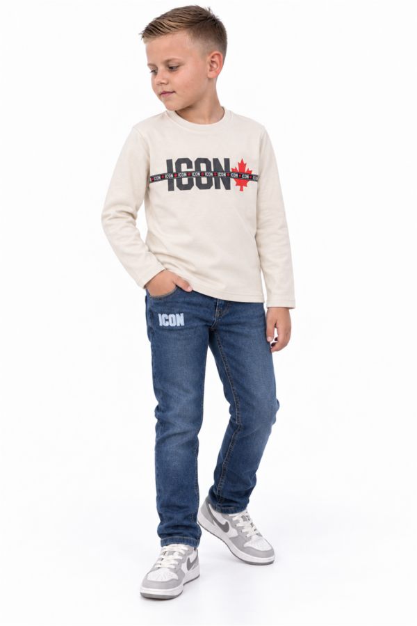 ICON ORIGINAL BL971-2 BEIGE – trui met broek-set voor kids