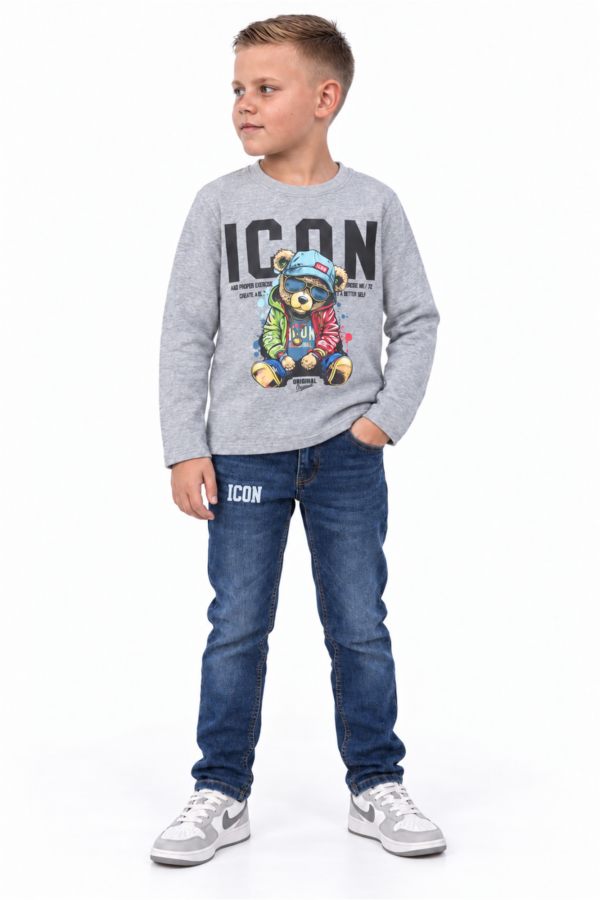 ICON ORIGINAL BL972-2 GREY – trui met broek-set voor kids