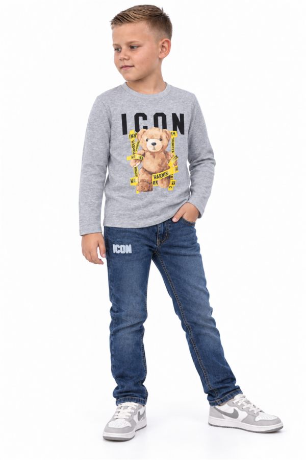 ICON ORIGINAL BL973-2 GREY – trui met broek-set voor kids