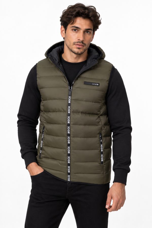 ICON ORIGINAL KD1090-2 (MEN) KAKI – bodywarmer voor heren