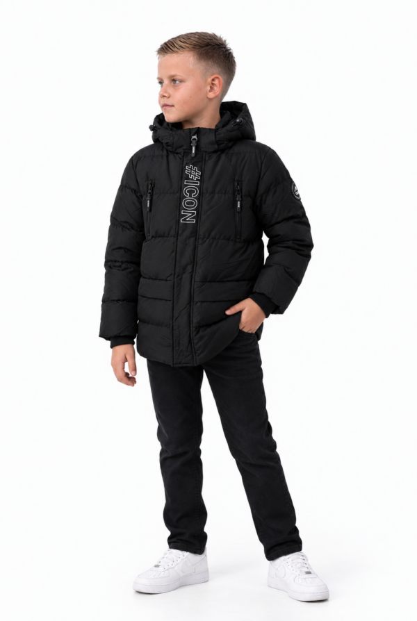 ICON Original Kids KK1358-1 – Zwart – jas voor kids